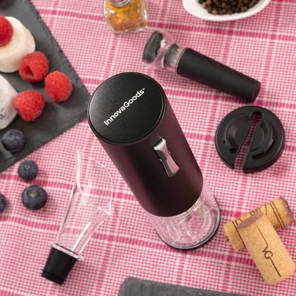 Wiederaufladbarer elektrischer Korkenzieher mit Zubehör für Wein Corklux InnovaGoods
