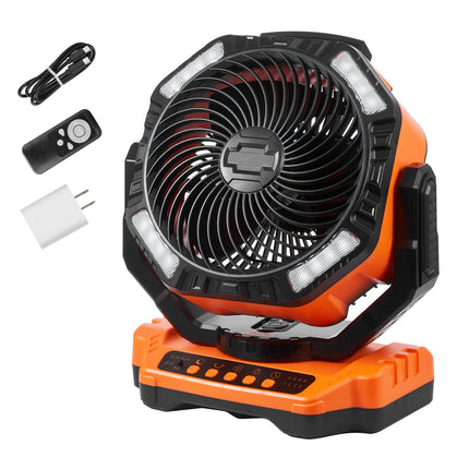 Rechargeable Portable Fan 40000mAh, LED Lantern, Oscillating