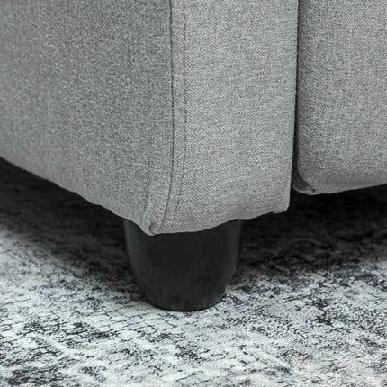 Recliner Chair, Adjustable 135°, Linen-Polyester, Light Grey