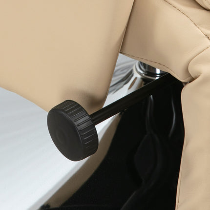 Fauteuil inclinable, similicuir, pivotant à 360°, beige