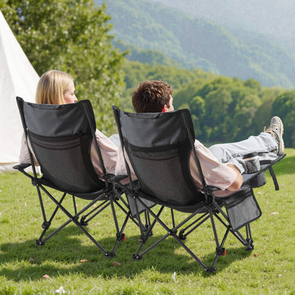 Reclining Camping Chair, 4-Position, Footrest, 220 lb