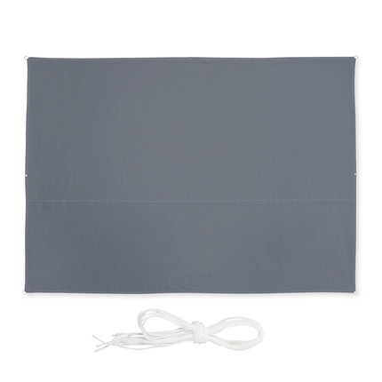 Voile d'ombrage rectangulaire grise, protection UV, déperlante