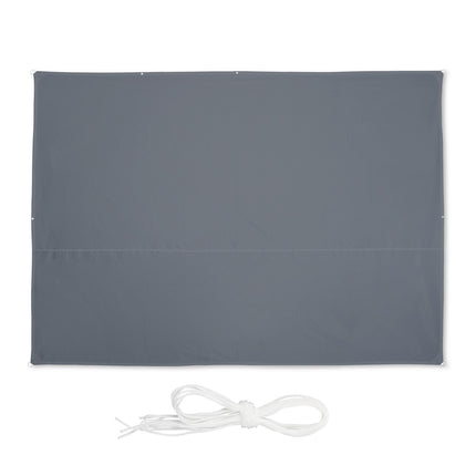 Voile d'ombrage rectangulaire grise, protection UV, déperlante