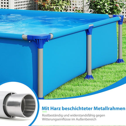 Rechteckiger Metallrahmen-Kinderpool, 2,28m x 1,59m x 42cm
