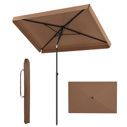 Rechteckiger Terrassenschirm 1,98 x 1,31 m, mit Knickfunktion