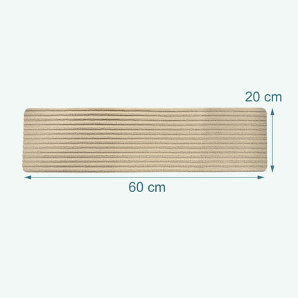 Rechteckige Treppenmatten, 16 Stück, 65×20 cm, Rutschfest