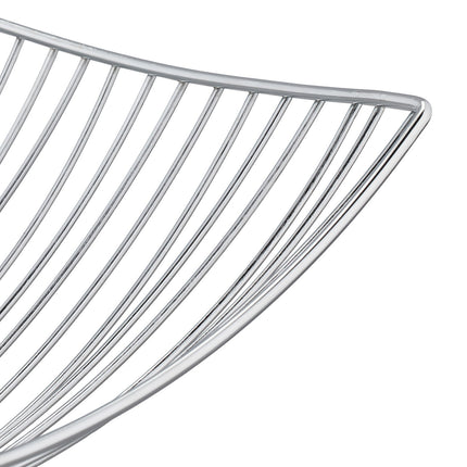 Rechteckige Obstschale in Silber