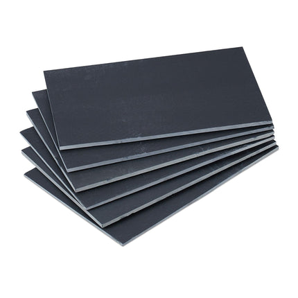 Lot de 6 assiettes rectangulaires en ardoise