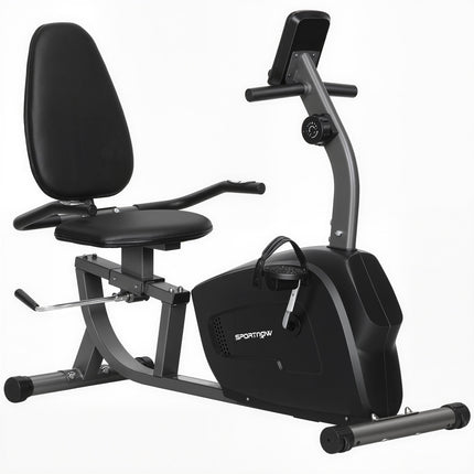 Liege-Heimtrainer, magnetisch, 8 Widerstandsstufen, LCD