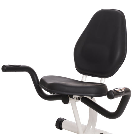 Vélo d'exercice magnétique allongé, blanc/vert