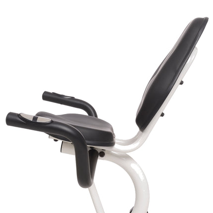 Vélo d'exercice magnétique allongé, blanc/vert