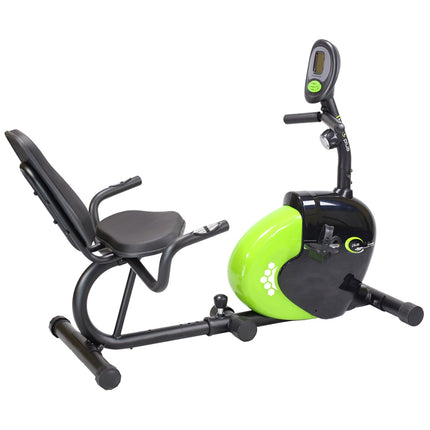 Vélo stationnaire magnétique couché, noir/vert