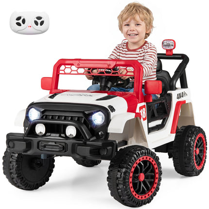 Rotes 12V Kinder-Elektroauto mit Fernbedienung und Musik