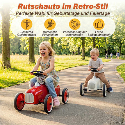 Voiture électrique rouge pour tout-petits avec cadre en acier et roues antidérapantes