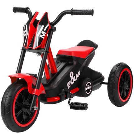 Tricycle rouge pour tout-petits avec cadre en acier, 18-36 mois