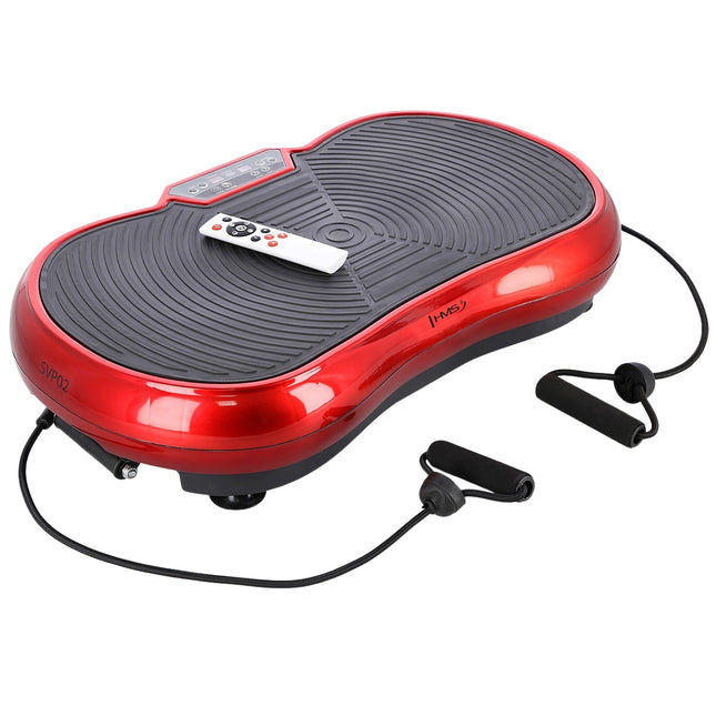 Plateforme vibrante rouge, vitesse réglable, équipement de fitness