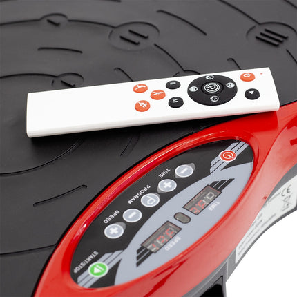 Plateforme vibrante rouge, vitesse réglable, équipement de fitness