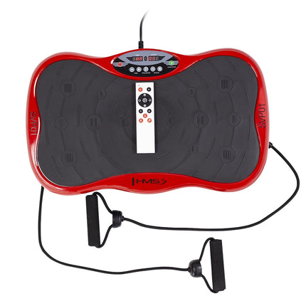 Plateforme vibrante rouge, vitesse réglable, équipement de fitness