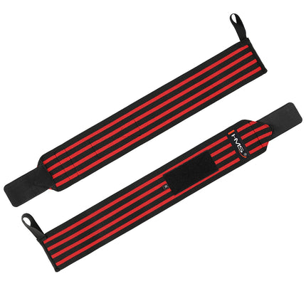 Lot de 2 bandages de poignet rouges - Support pour haltérophilie