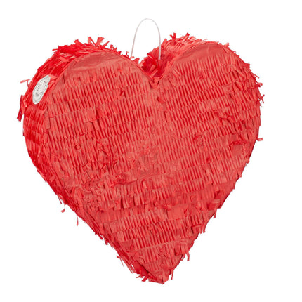 Rote Piñata in Herzform