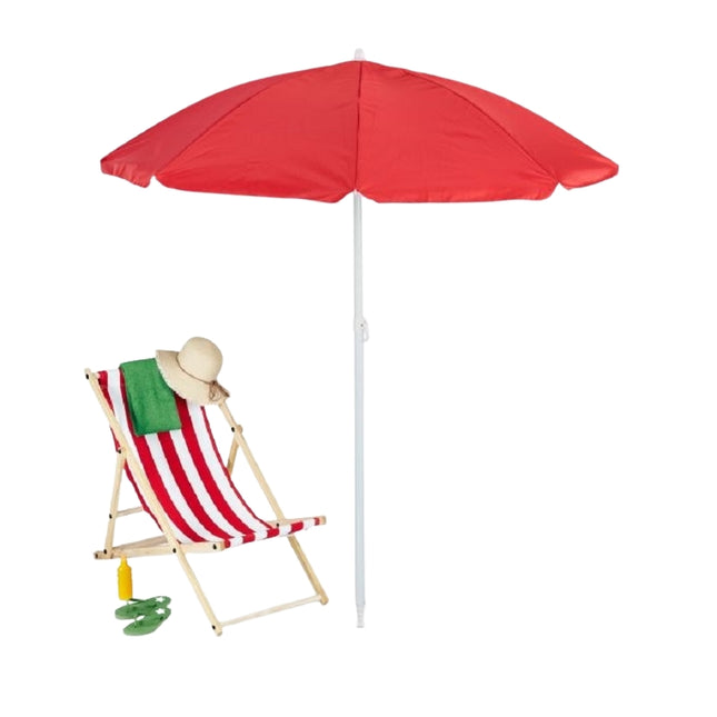 Roter Sonnenschirm 160 cm
