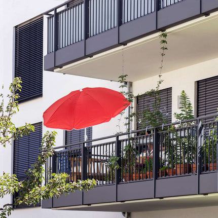 Roter Sonnenschirm 160 cm
