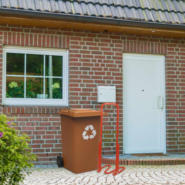 Compacteur de déchets rouge pour la poubelle