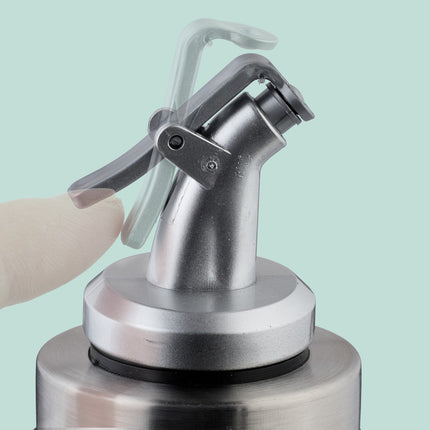 Ensemble de bouteilles d'huile en verre rechargeables avec becs verseurs en métal