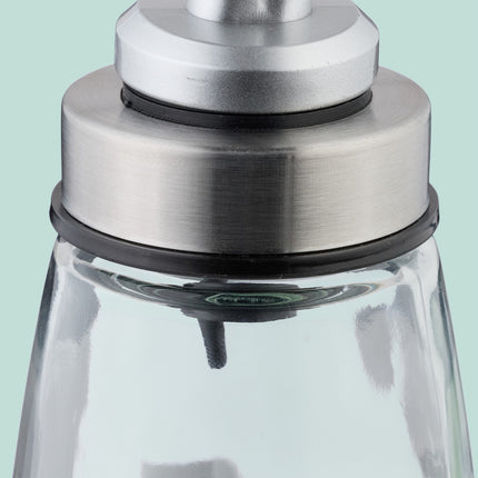 Ensemble de bouteilles d'huile en verre rechargeables avec becs verseurs en métal