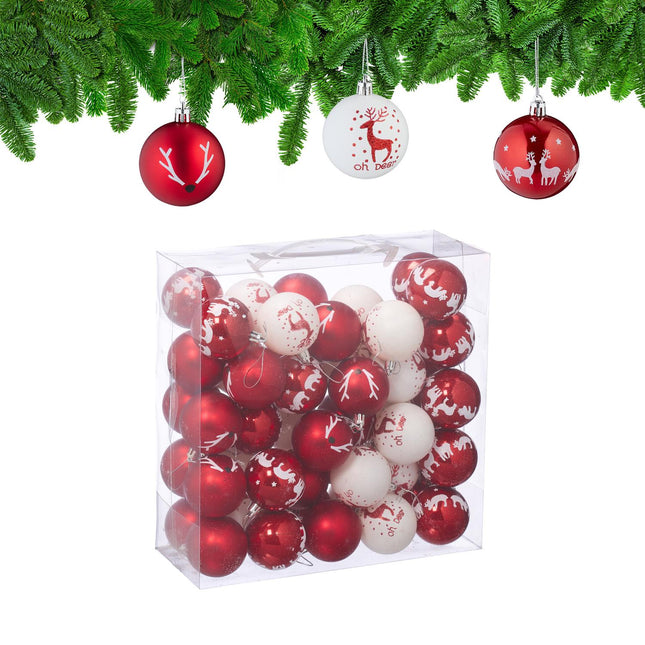 Weihnachtskugeln Rentier-Set, 50 Stück