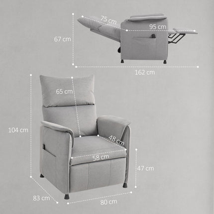 Fauteuil de relaxation Fauteuil TV électrique avec fonction mémoire, bruit plus silencieux, fonction d'inclinaison, fauteuil inclinable réglable avec imitation velours adapté aux animaux de compagnie, télécommande gris |