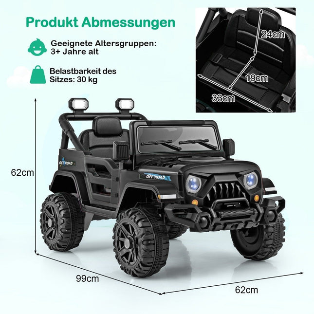 Camion électrique télécommandé avec lumières LED