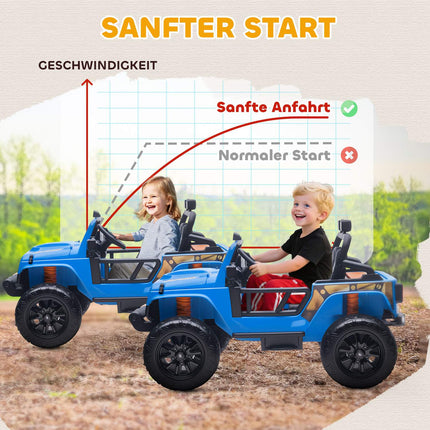 Voiture électrique télécommandée pour enfants, batterie 12V, siège parent-enfant