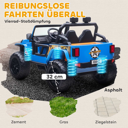 Voiture électrique télécommandée pour enfants, batterie 12V, siège parent-enfant