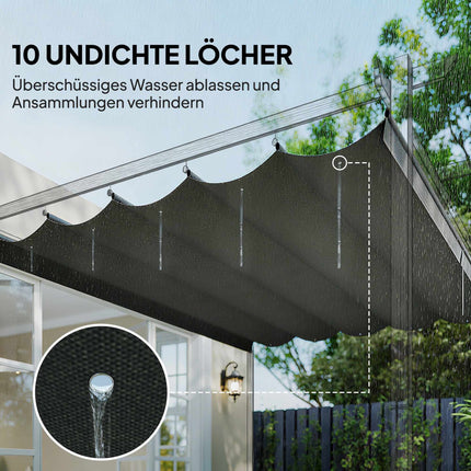 Ersatzdach für 3x3m Pergola, Hellgrau, Polyester