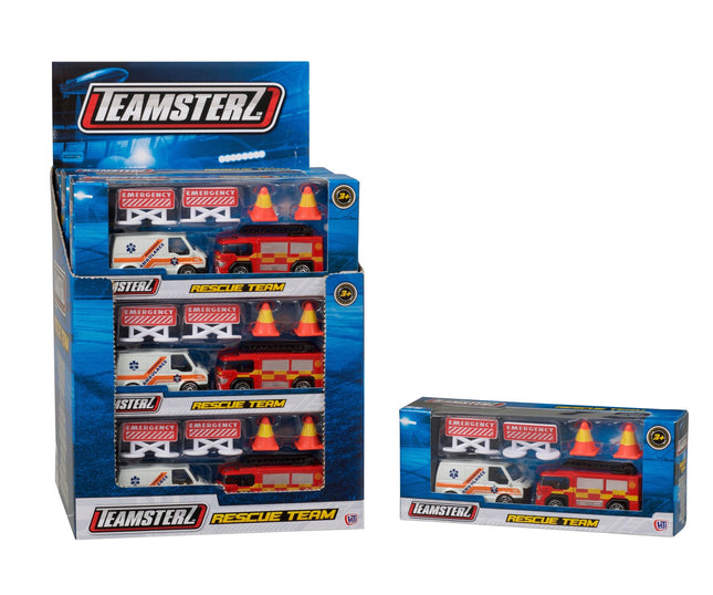 Rettungsteam-Druckguss-Spielset für Kinder, Maßstab 1:64