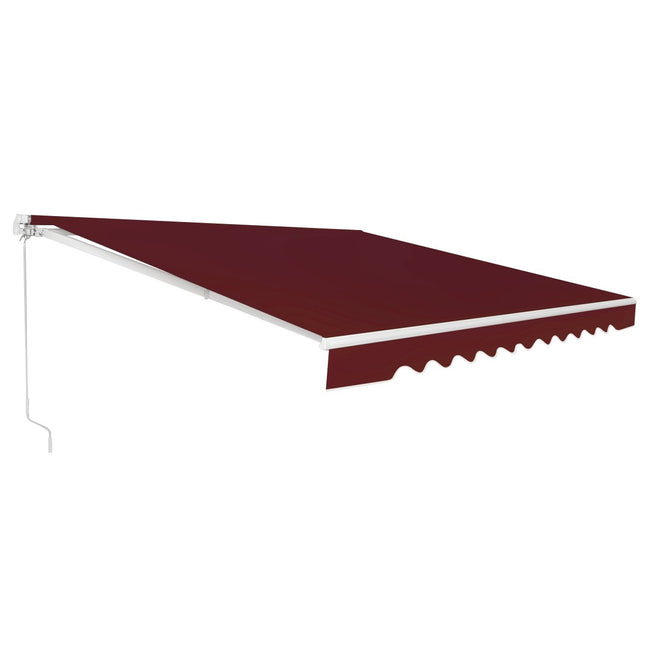 Store banne rétractable, aluminium, 3 x 2,5 m, bordeaux