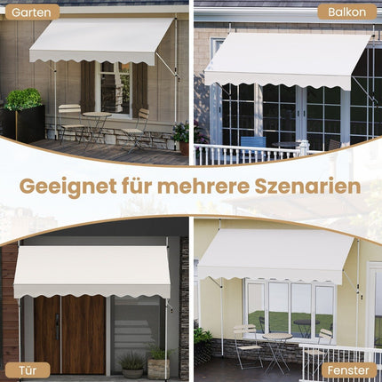 Store rétractable, sans perçage, hauteur réglable, résistant aux UV