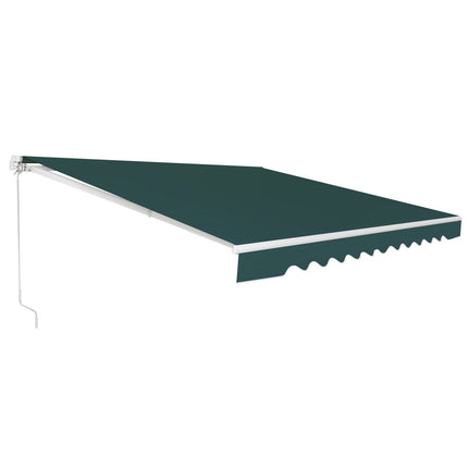 Store banne rétractable à manivelle, 400x250 cm, vert
