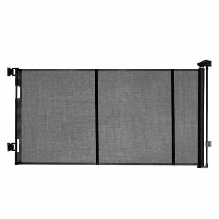 Retractable Baby Gate, 122 in Extra Wide Mesh, Black
