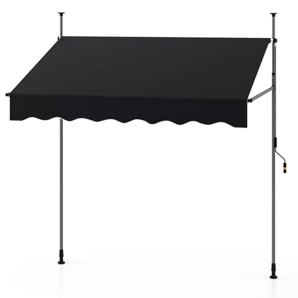 Store de balcon rétractable, 200 cm, sans perçage, résistant aux UV