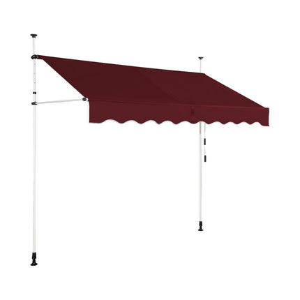 Ausfahrbare Balkonmarkise, 350 cm, UV-beständig, verstellbar
