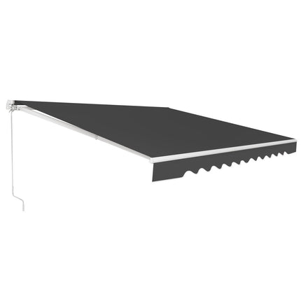 Ausziehbare Balkonmarkise, 400x250 cm, Grau, Sonnenschutz