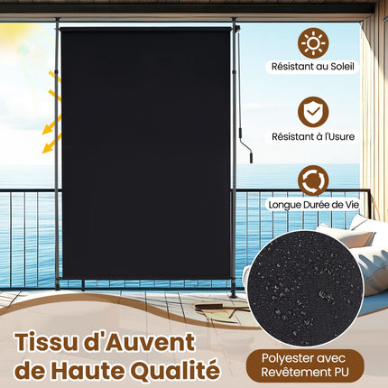 Ausfahrbares Outdoor-Rolladen, Kurbel, 150cm, 220-310cm