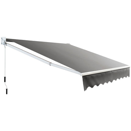 Store de terrasse rétractable, aluminium, 245 x 200 cm, gris