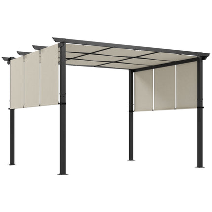 Einziehbare Pergola 3x3,5 m, Stahlrahmen, UV-Schutz