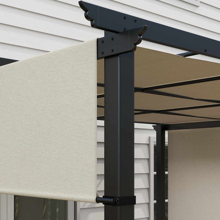 Einziehbare Pergola 3x3,5 m, Stahlrahmen, UV-Schutz
