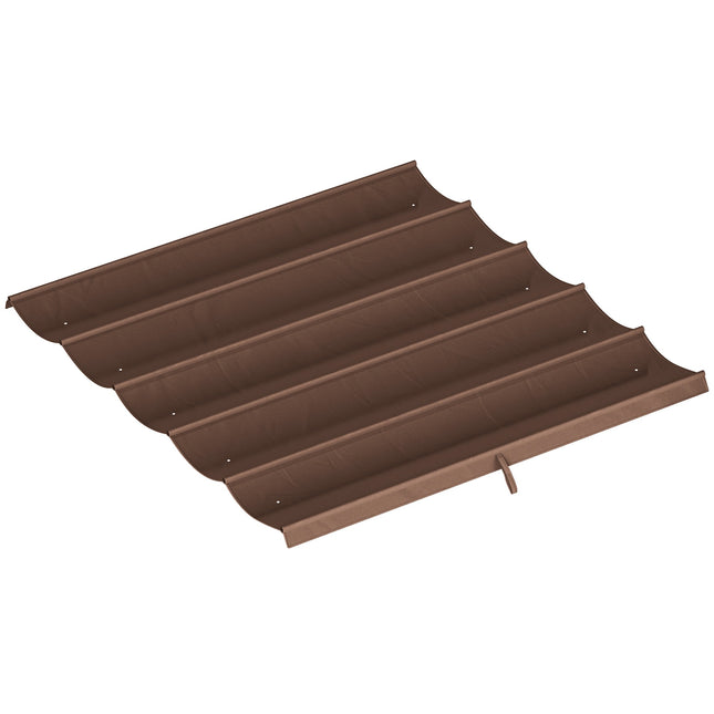 Pergola rétractable 3x3m, résistante aux intempéries, couleur café