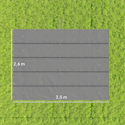 Pergola rétractable 4 x 3 m, résistante aux intempéries, gris clair
