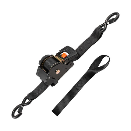Retractable Ratchet Straps 2 In x 10 Ft, S Hooks, 2 Pack